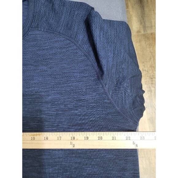 LULULEMON Men's SZ XL Long Sleeve Navy Blue Shirt Performance Athleisure Activew - Picture 7 of 10